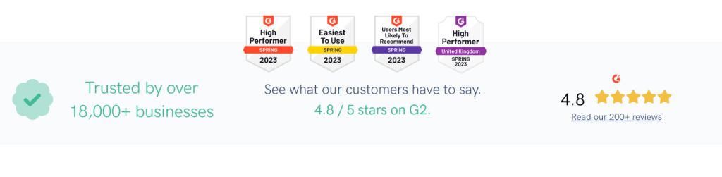 Screenshot showing WebinarKit’s ratings. 