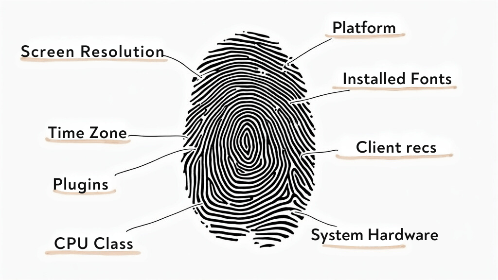 An image showing the elements that make up a canvas fingerprint. 