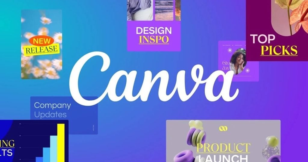 Canva logo with design templates.