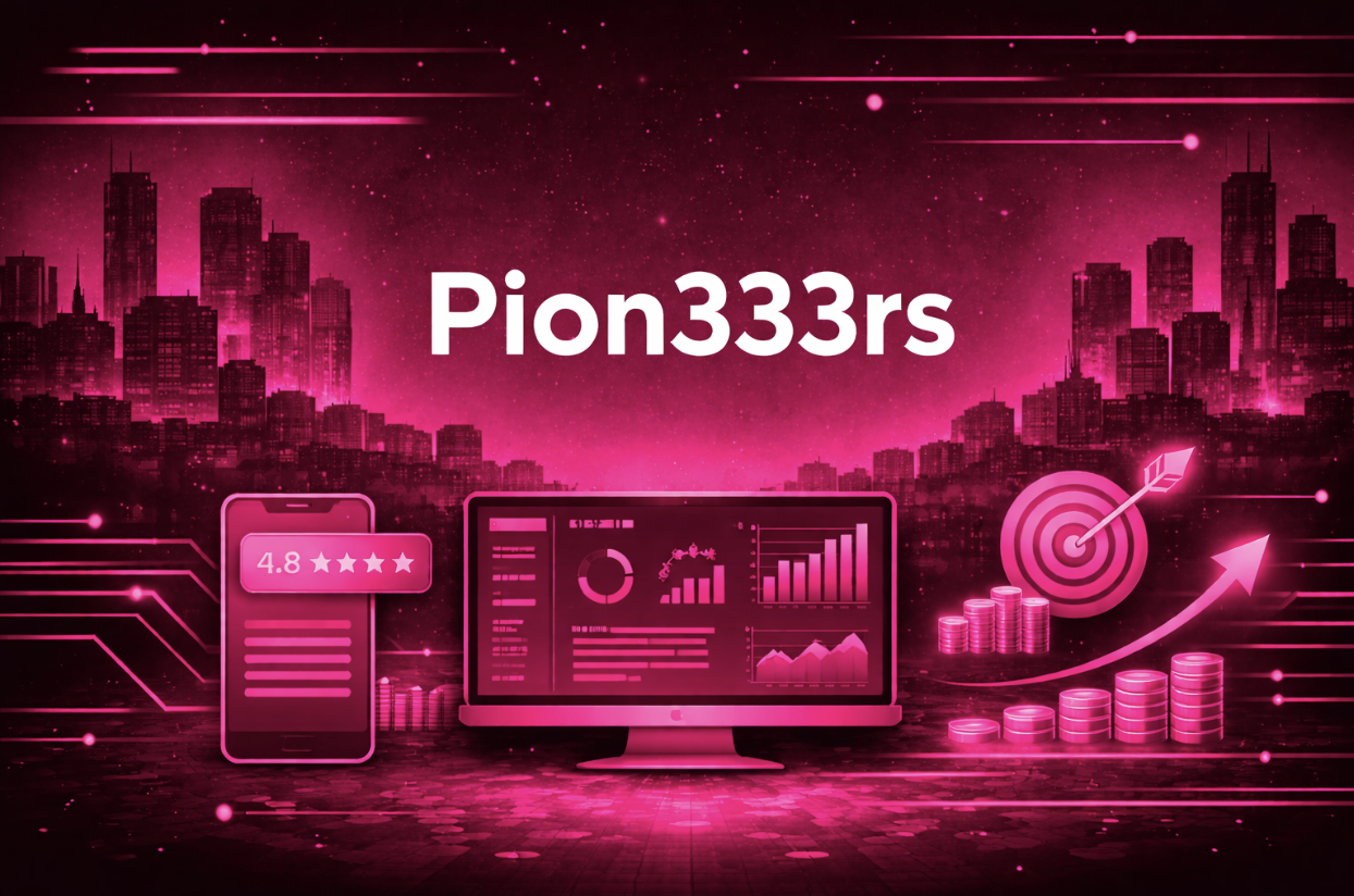 A cyber-punk illustration of the Pion333rs’s platform
