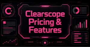 Cyberpunk futuristic illustration of Clearscope Pricing & Features