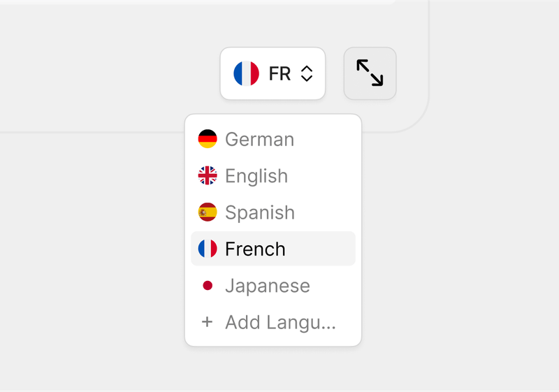 Various languages and country flags illustrating Colossyan's robust multilingual feature.