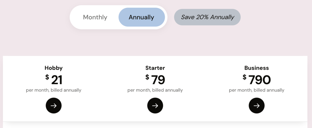 Castmagic’s pricing plans, which range from $21 to $790 per month when billed annually