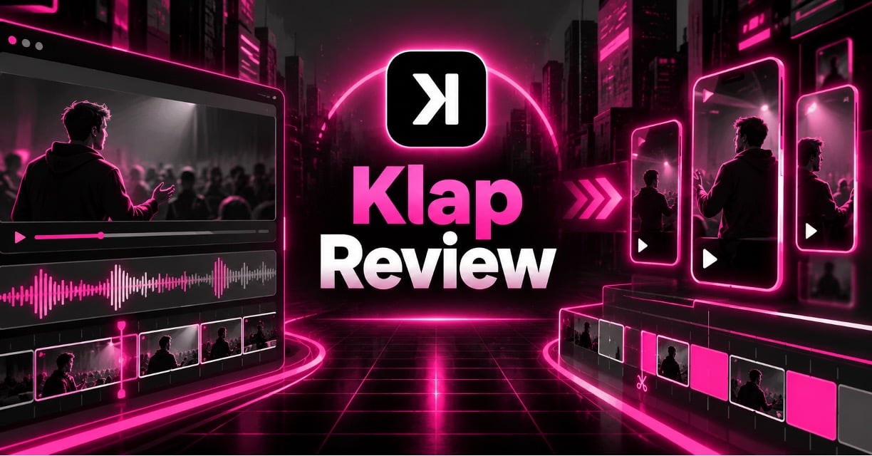 Cyberpunk illustration, showing Klap AI’s video editing features