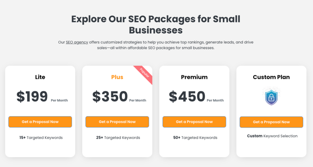 SEO Discovery’s packages for small businesses