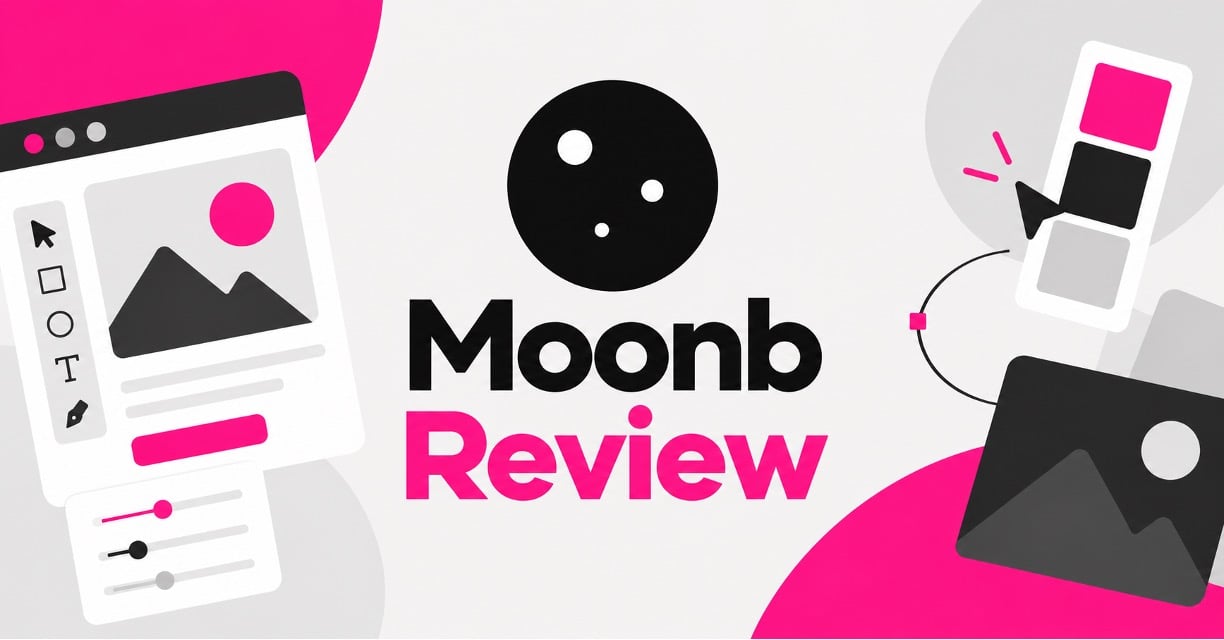 Moonb logo on creative studio setting