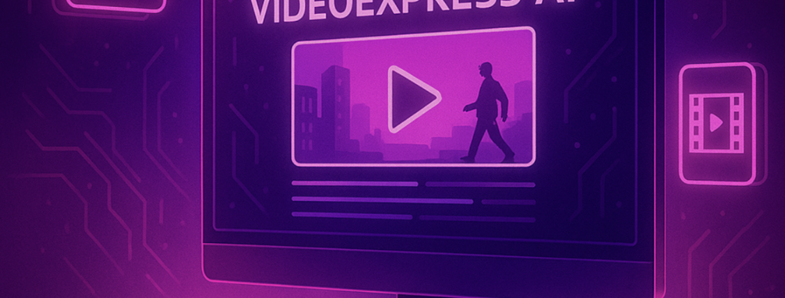 An illustration showing the use of VideoExpress AI