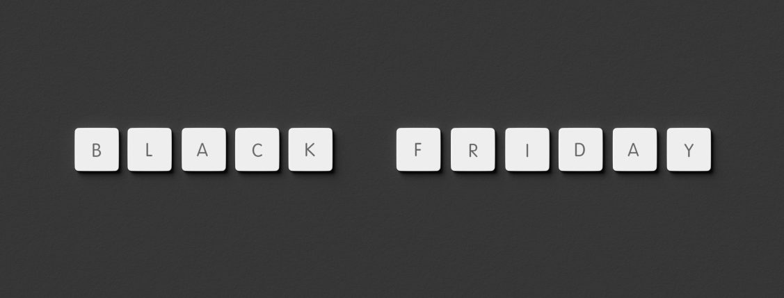 Black Friday on a black background