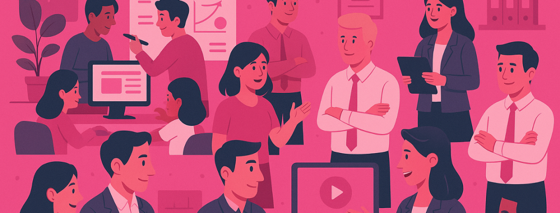 Illustration of a white label content agency