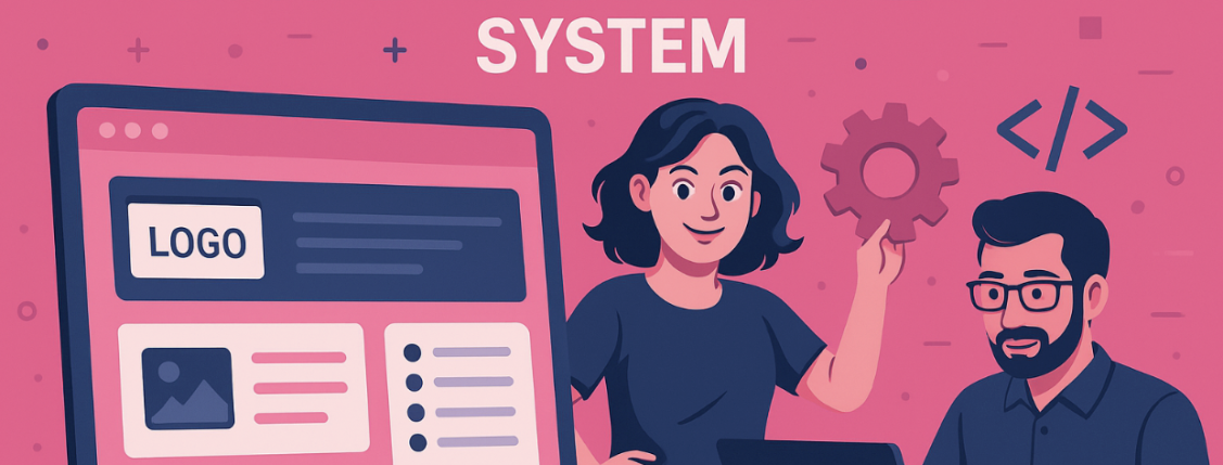 Illustration of a white label content management system