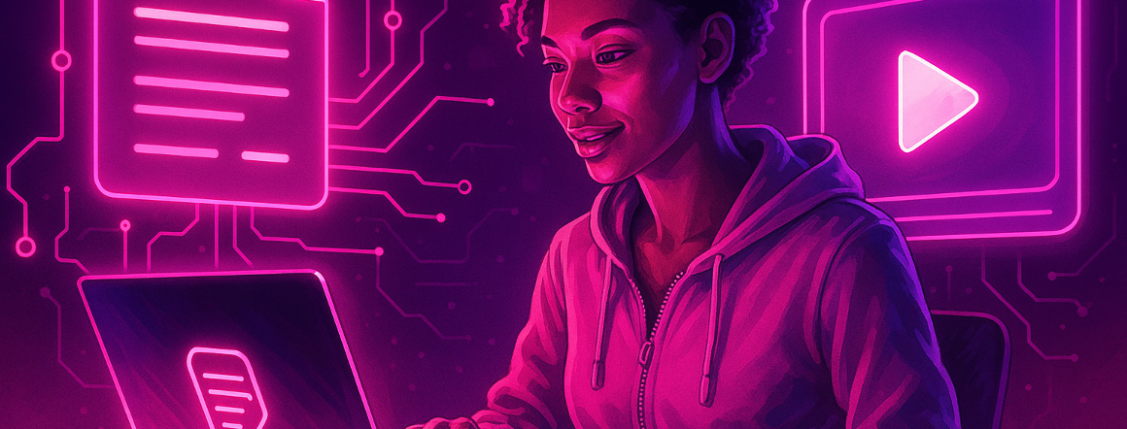 woman using her laptop