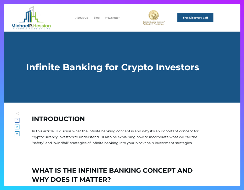 Crypto Investors Take Note: Infinite Banking Strategies You Shouldn't Ignore