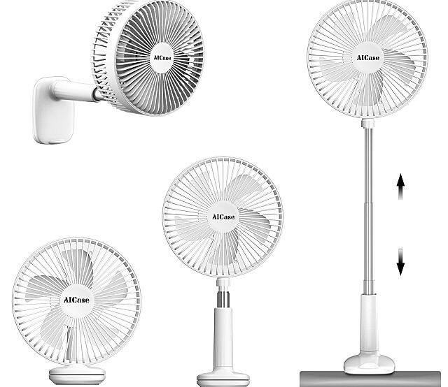 Get A Minimalist Compact USB Fan With 3 Wind Speed Modes & Adjustable Stand