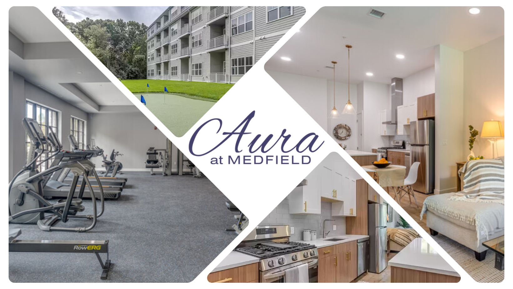 Aura Medfield is a luxurious apartment complex located in Medfield, Massachusetts.