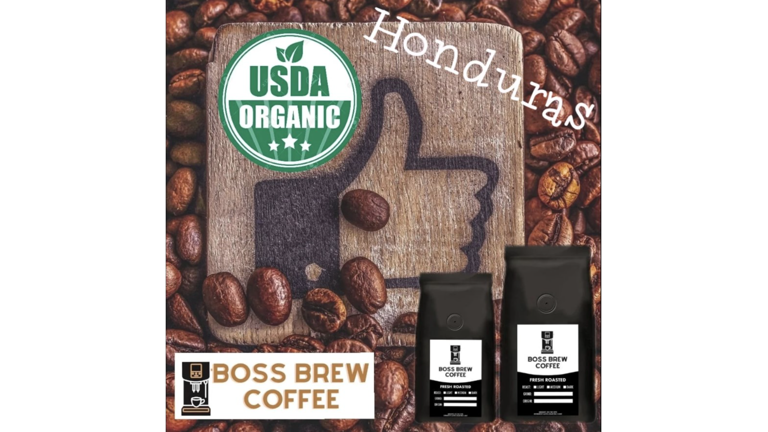 Organic Honduras Espresso Energy Boosting Medium Dark Roast With Typica Beans