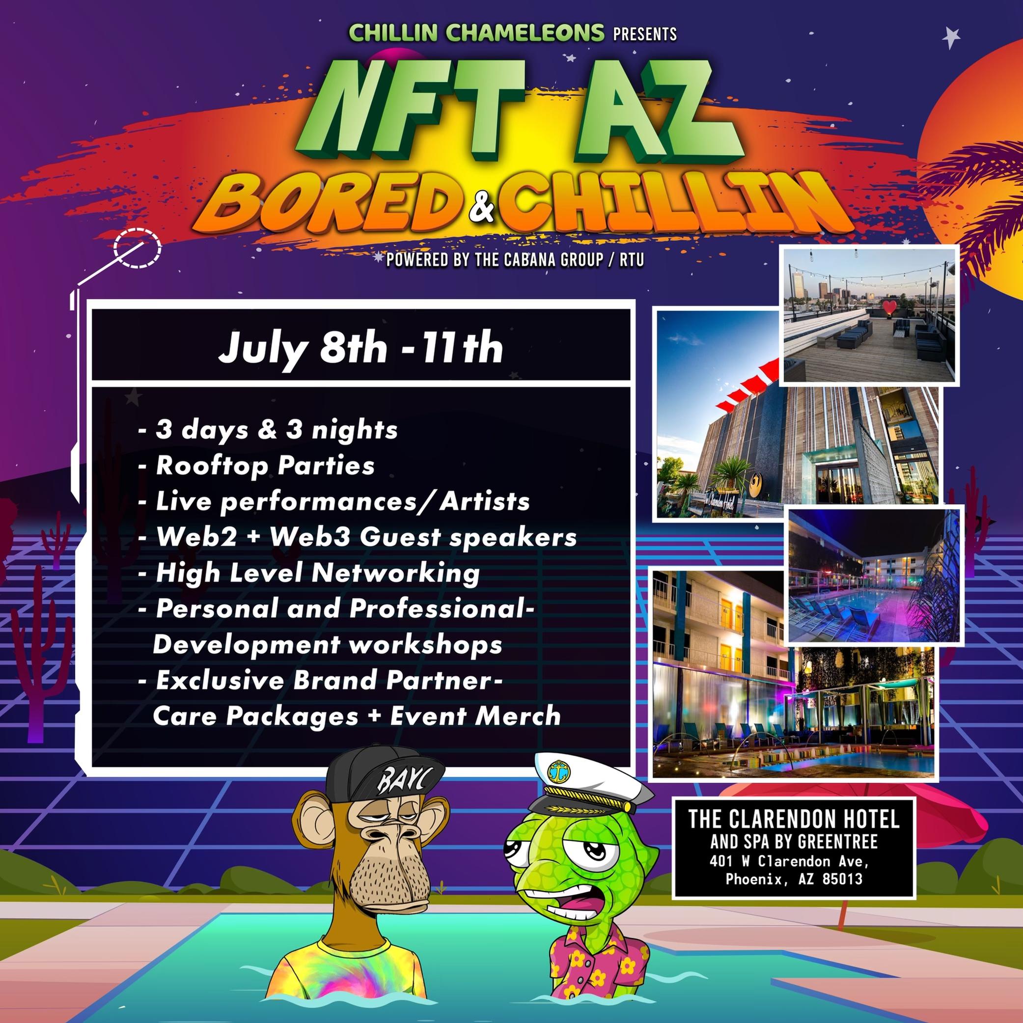 Chillin Chameleons Host NFT AZ, an IRL NFT Event With The Cabana Group And RTU
