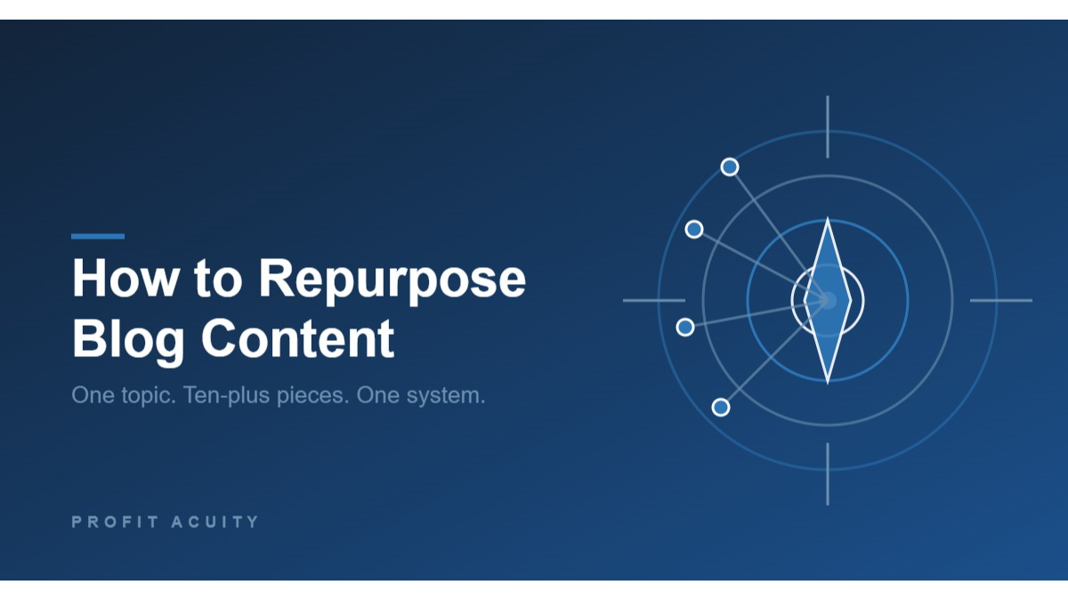 One Blog Post, 12 Content Pieces: Turning a Single Topic into Authority