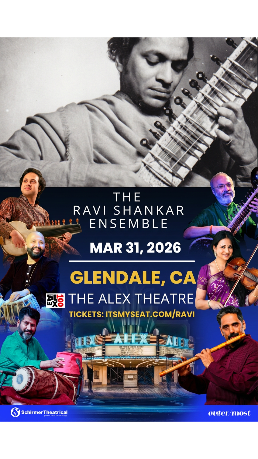 Glendale, CA Performance By The Ravi Shankar Ensemble Announced For March 31