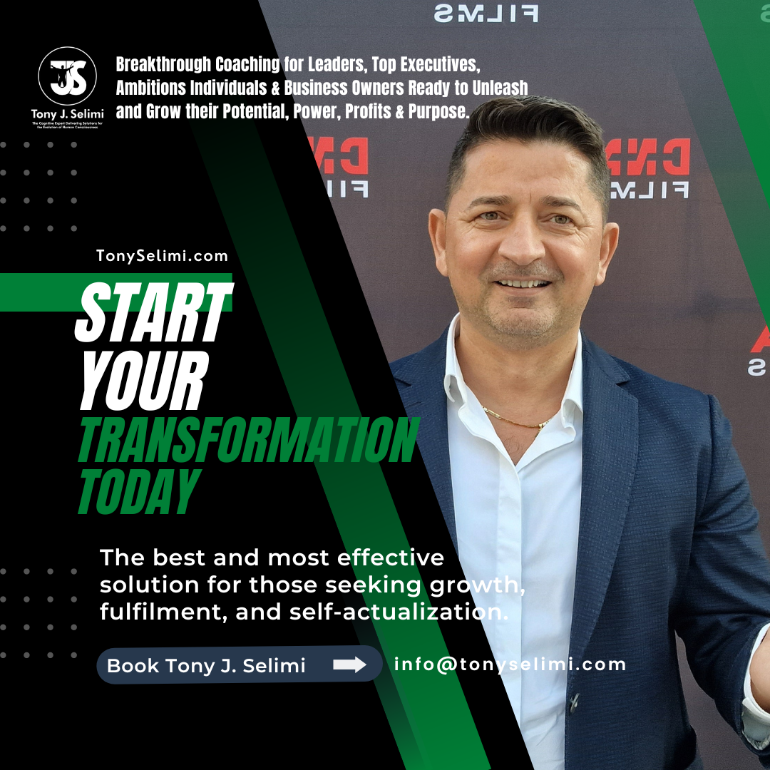 Grow with Tony J. Selimi’s CEO & Top Management Breakthrough Coaching Program