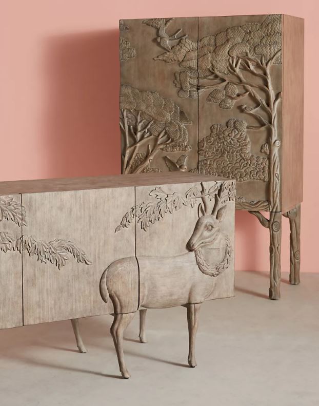 Get The Best Hand-Carved Media Console Sideboard With Decorative Moldings