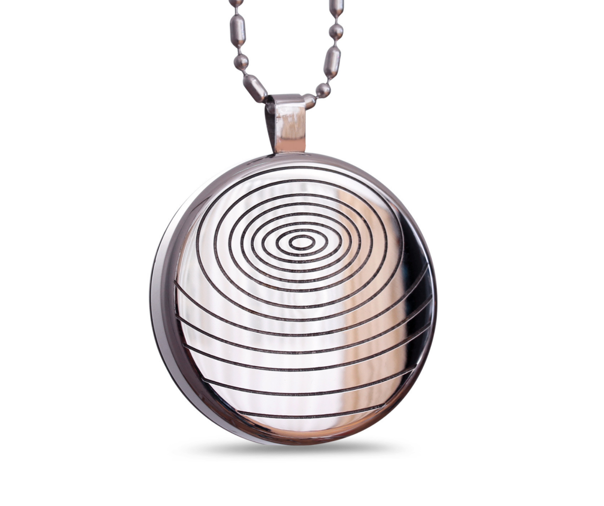 This Rose Gold Medallion Necklace Protects Against Radiation From Cellphones