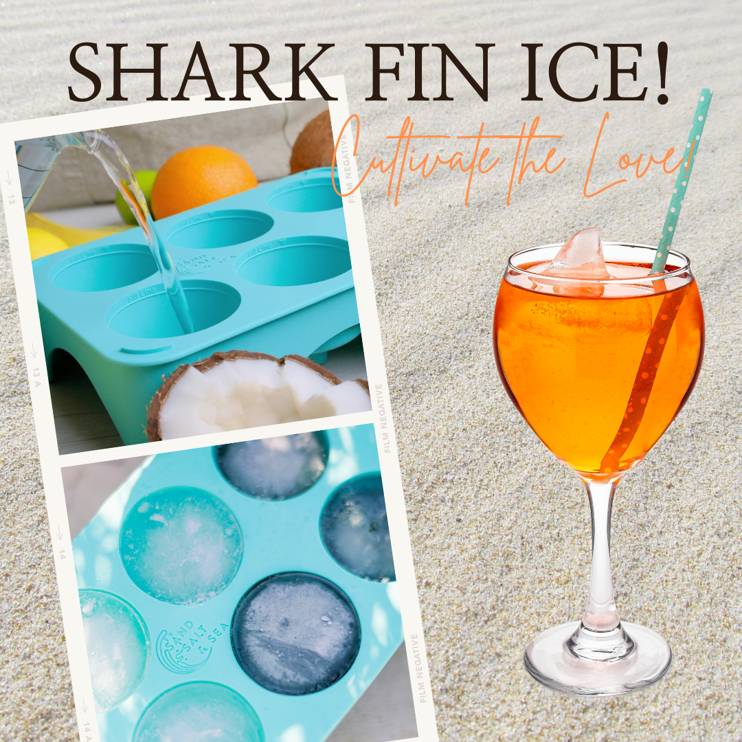 Best Shark Fin Ice Silicone Molds - Fill & Freeze Cube Tray For Beach Cocktails