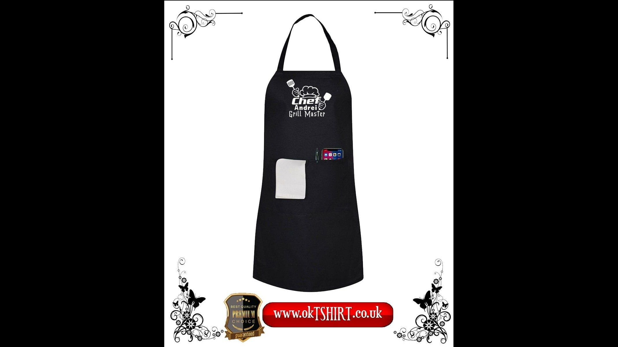 Get The Best UK Personalised 100% Cotton Aprons For Kitchen Chefs & Sous Chefs