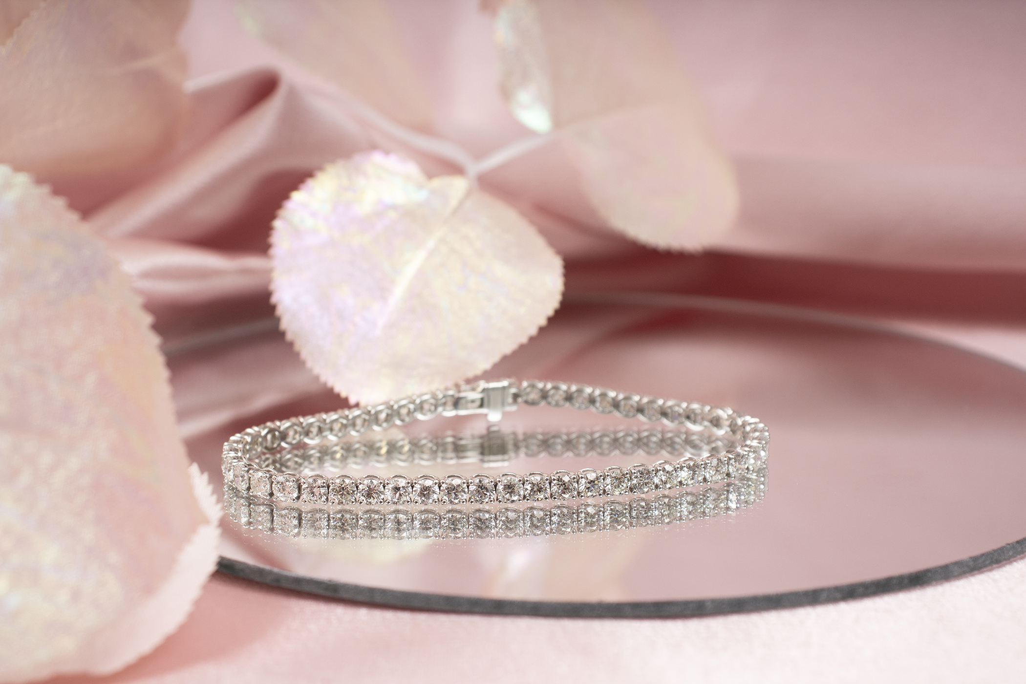 AI Technology Graded Diamond Necklace & Bracelet Set | Perfect Birthday Gift