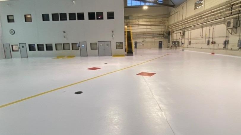 Atlantic City NJ Coast Guard Airport Floor Gets Urethane Cement Coating