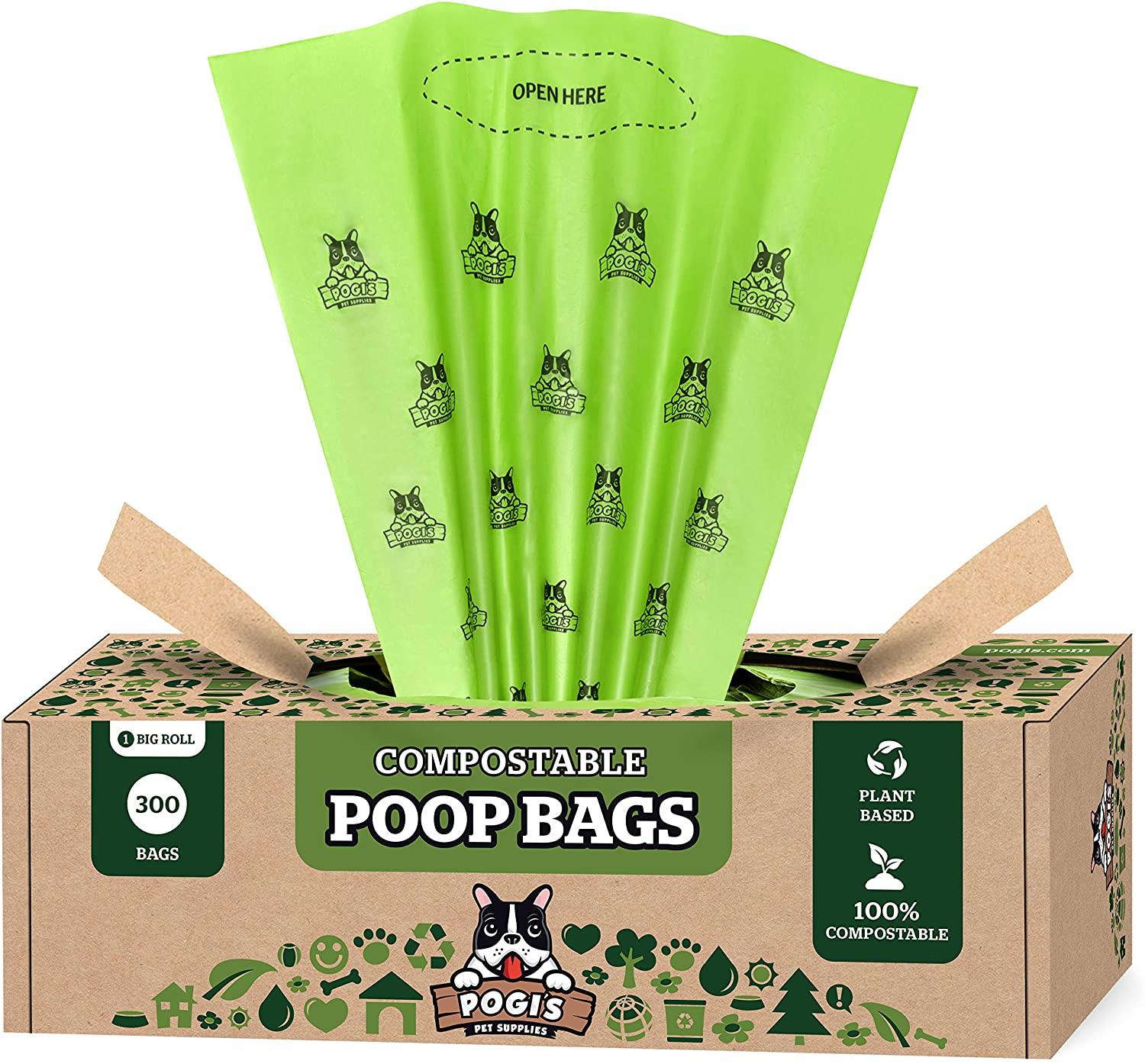 Large Biodegradable Dog Poop Bags With Handles Collection By Pogi's Pet Supplies