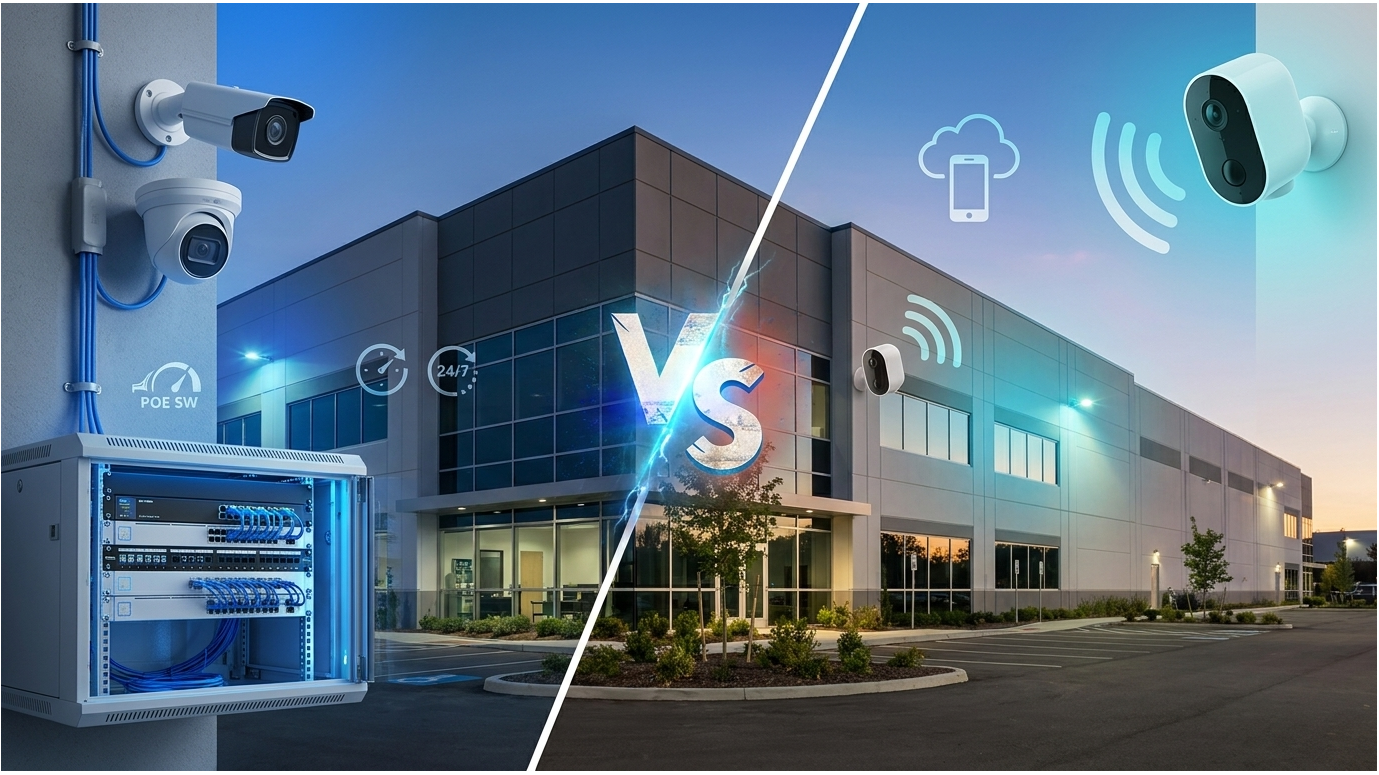WiFi Signal Jamming Vulnerability: Wired vs. Wireless Security Cameras