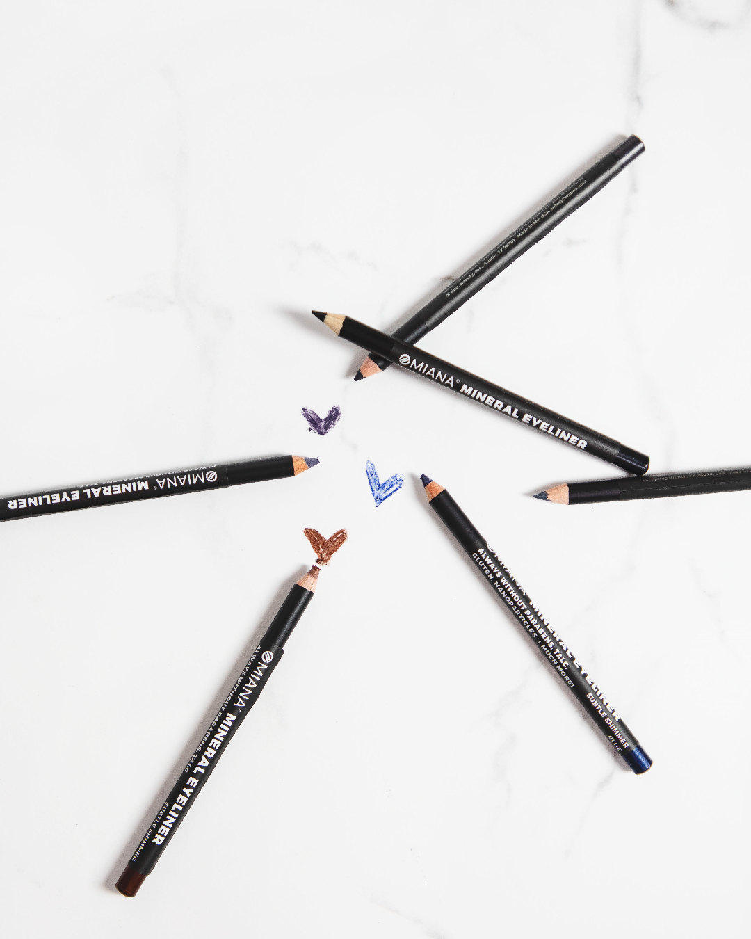 Mineral Pencil Eyeliners - Titanium Dioxide-Free, Non-Toxic - For sensitive Skin