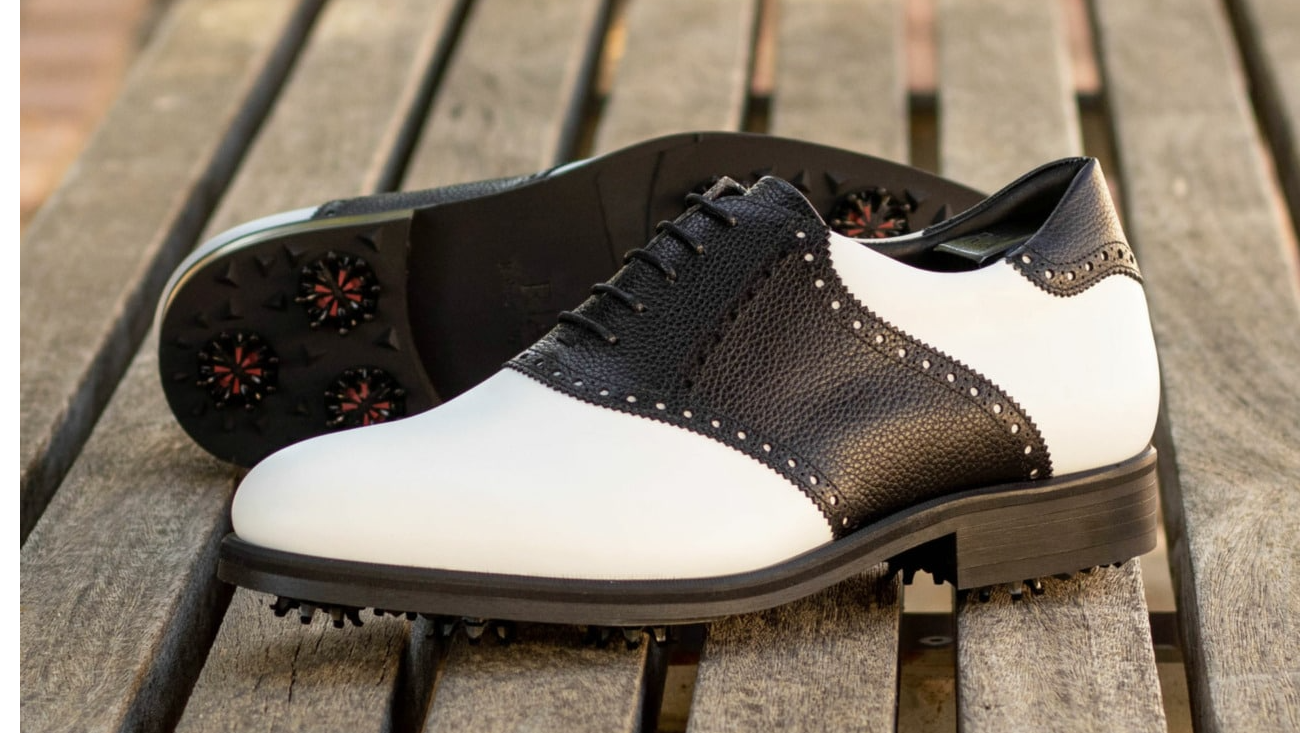 Design Your Own Men's Golf Shoes With Luxury Italian Calf Leather & Cleats Sole