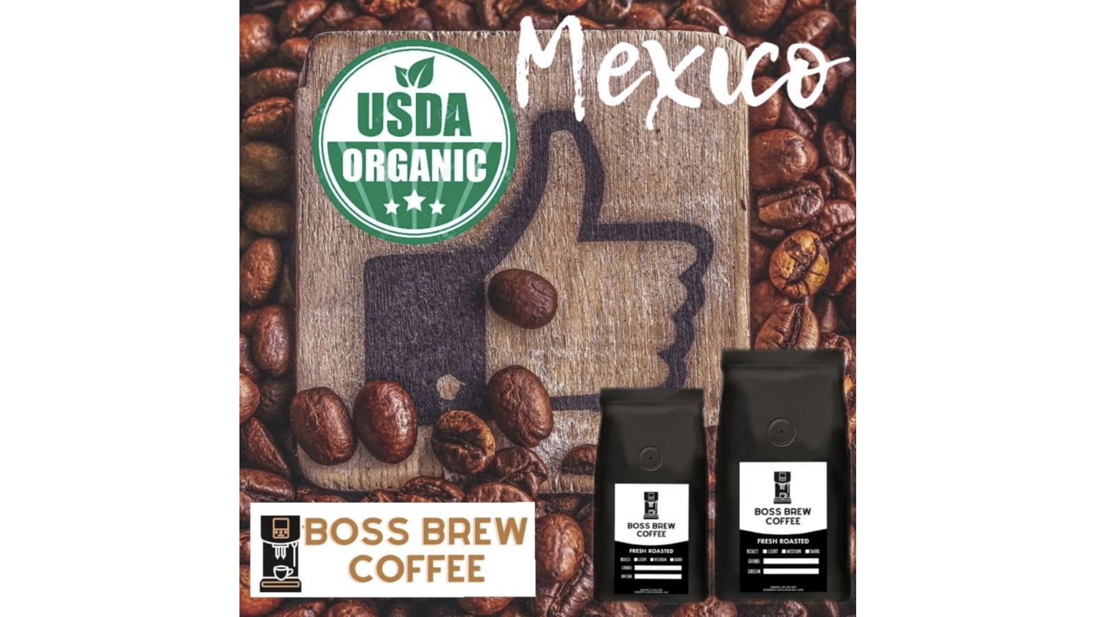 Savor A Mexican Medium Roast Blend With Bourbon Coffee Beans In Standard Grind
