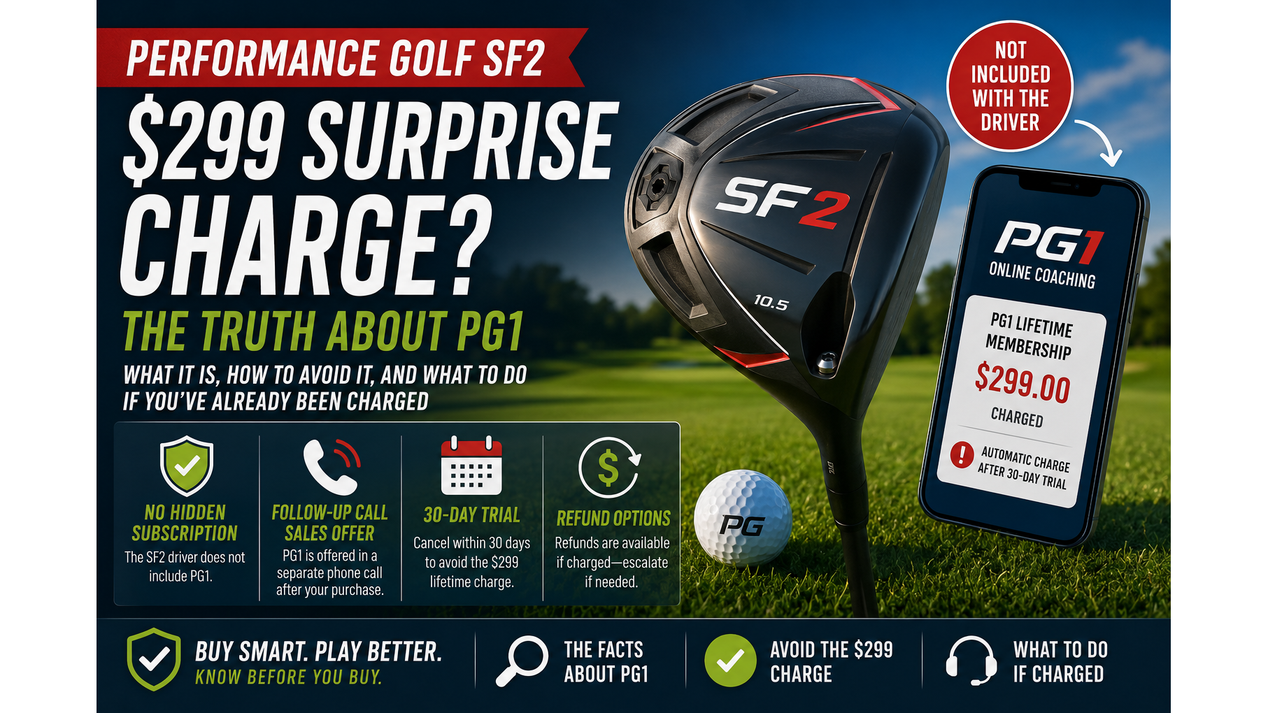 Performance Golf PG1 Membership Charge: Unexpected $299 After Driver Buy