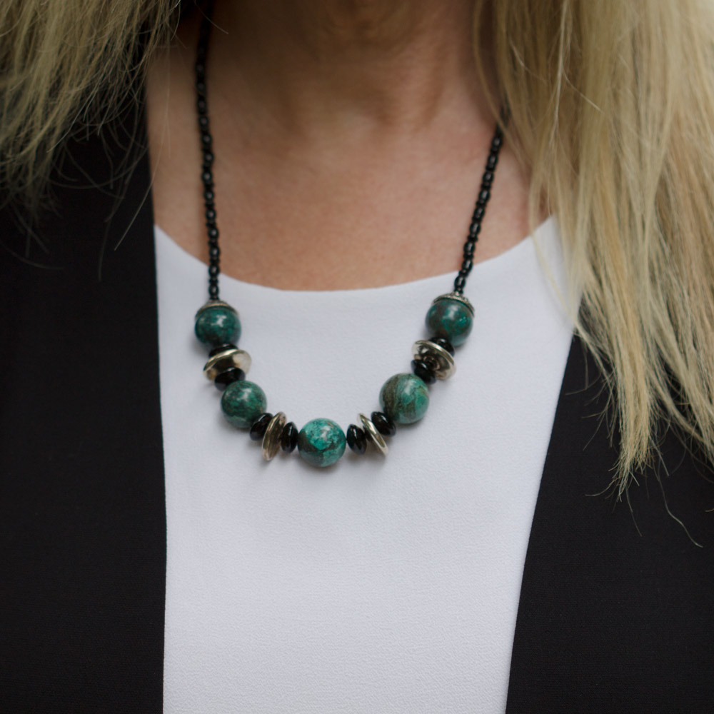Get a Handmade Sterling Silver Necklace With Authentic Turquoise Stones