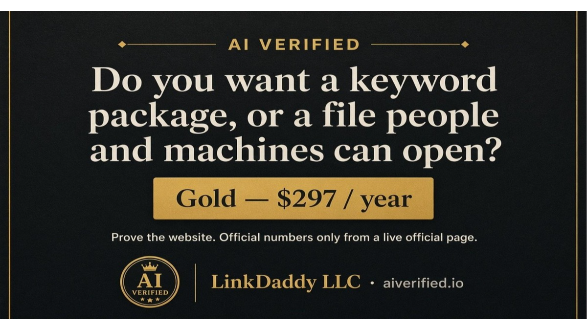 Your Business Does Not Need Another Ranking Package. It Needs a File.
