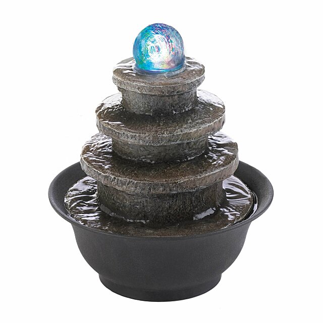 This Relaxing Tabletop Stone Tier Fountain Offers The Perfect Zen Experience