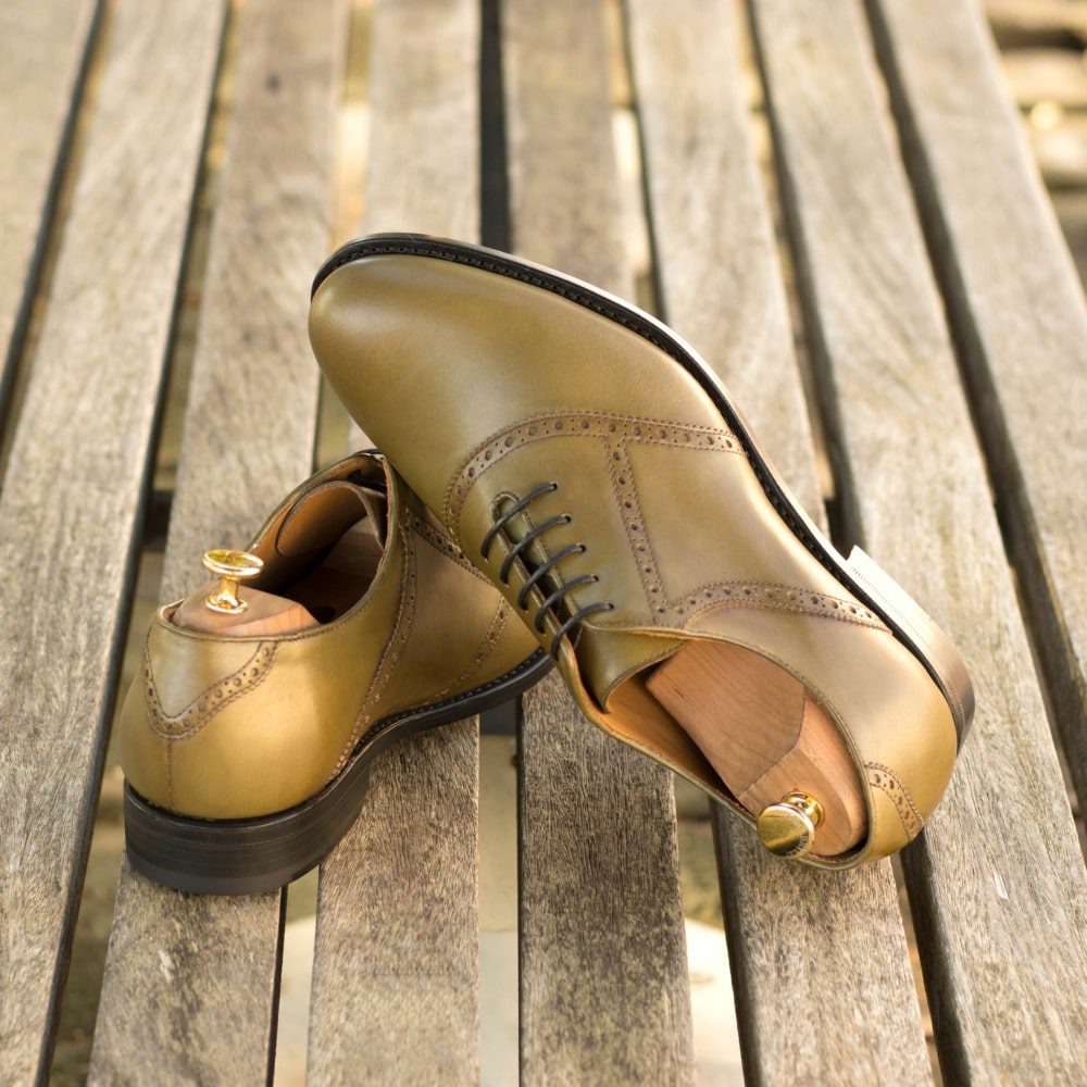 Handcrafted Men’s Custom Saddle Shoes By Robert August Come In Cognac Leather