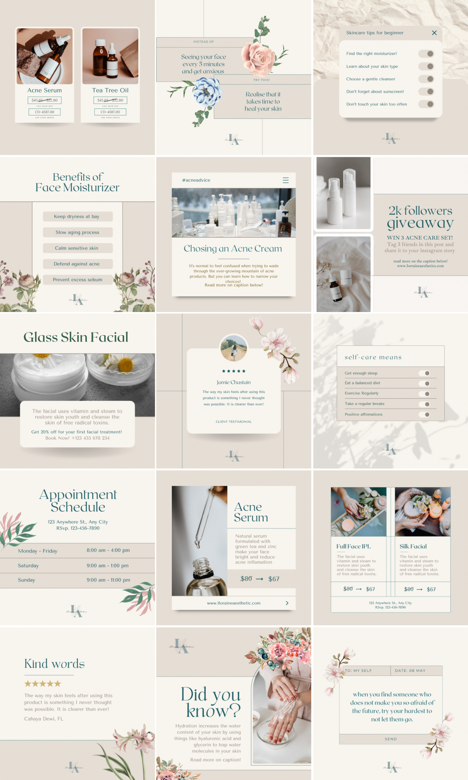 Download The Best Custom 2022 Social Media, Instagram Templates For Estheticians