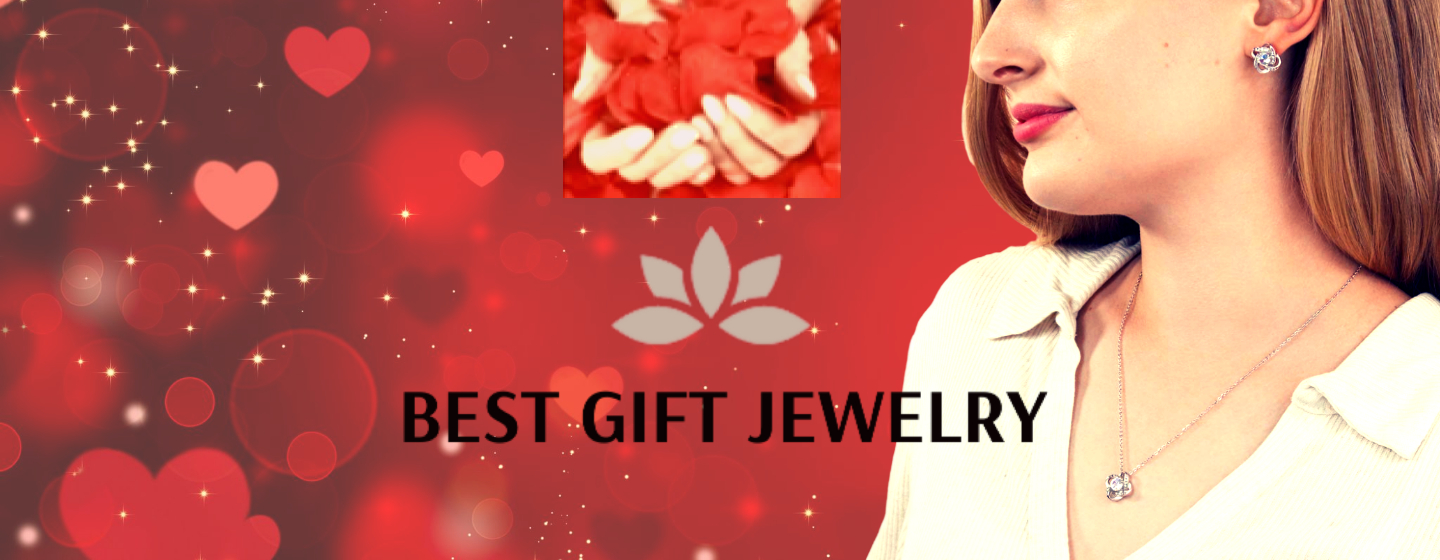 Valentine's Day Gifts For Her - Stunning Cubic Zirconia Necklace In Rose Petals