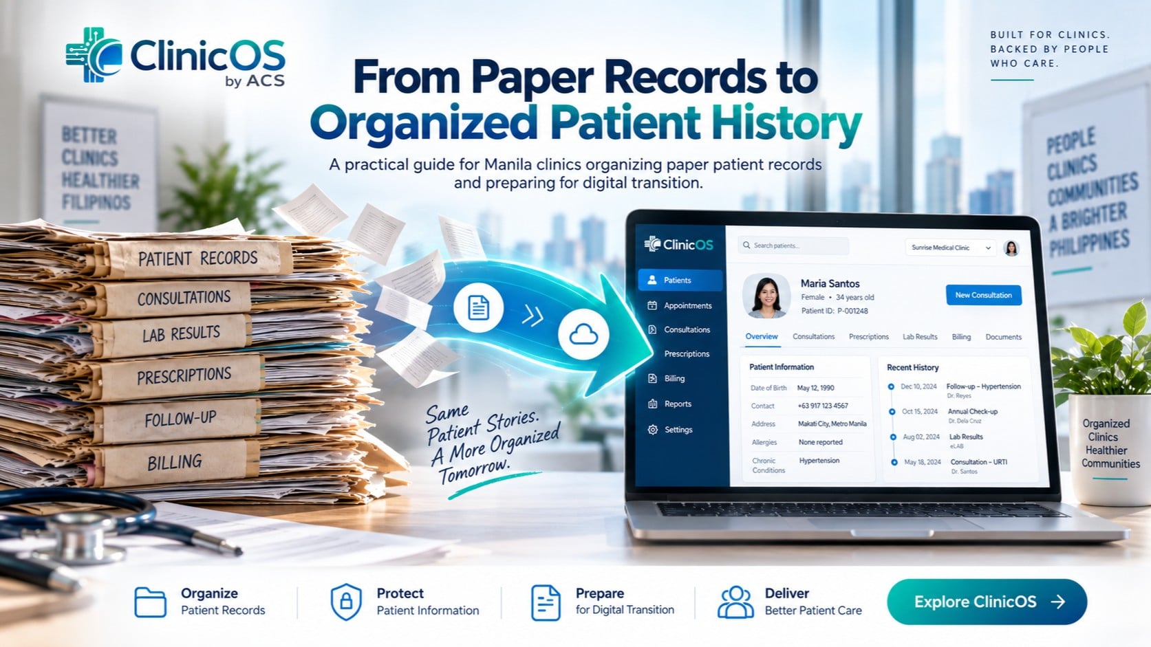 Sorting Paper Records Before EMR Migration: Manila Clinic Pre-Digitization Steps