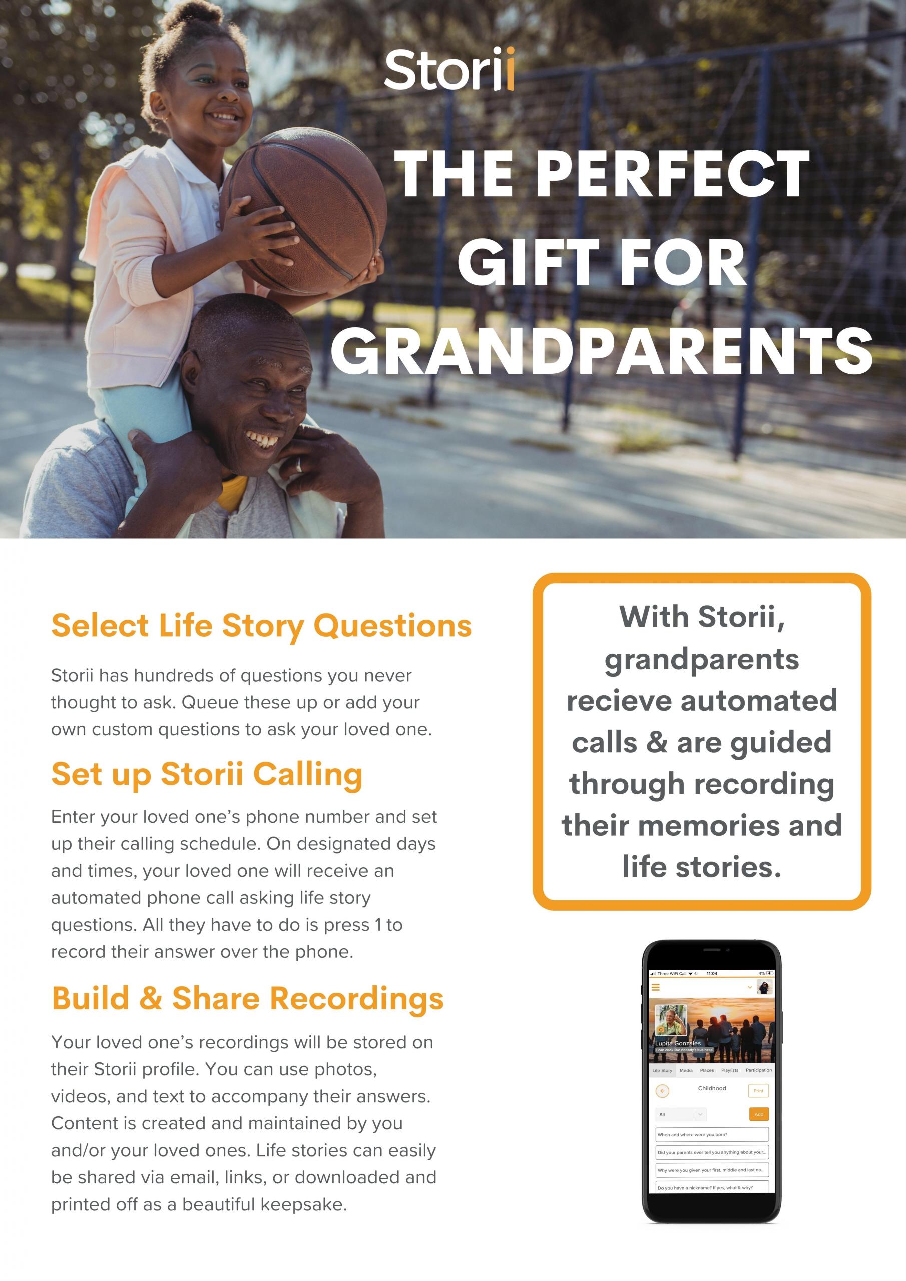 Memorable Gift For Grandparents: Audio Memoir Writing App With Talking Prompts