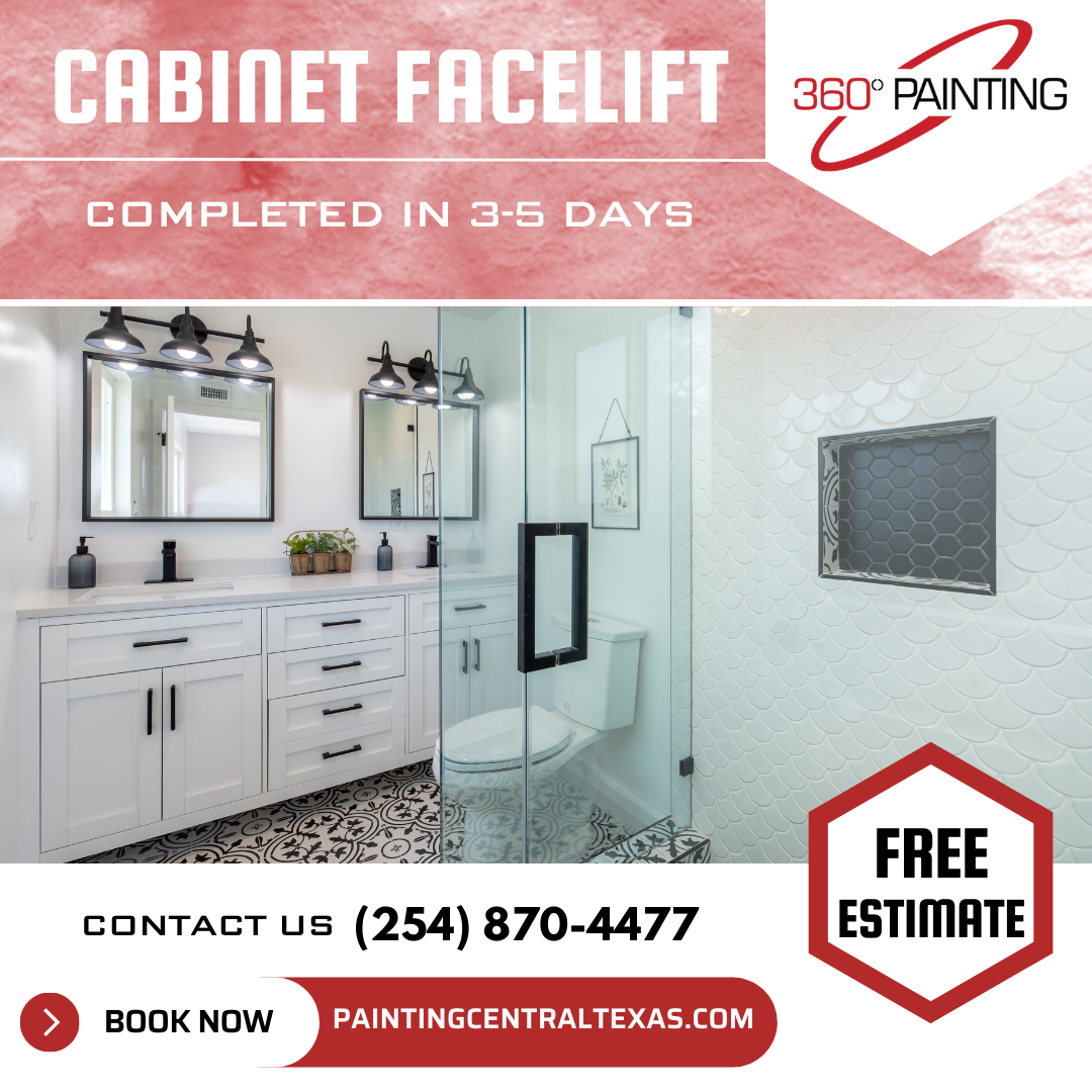Professional Cabinet Repainting is Provided by Painting Central Texas in Waco