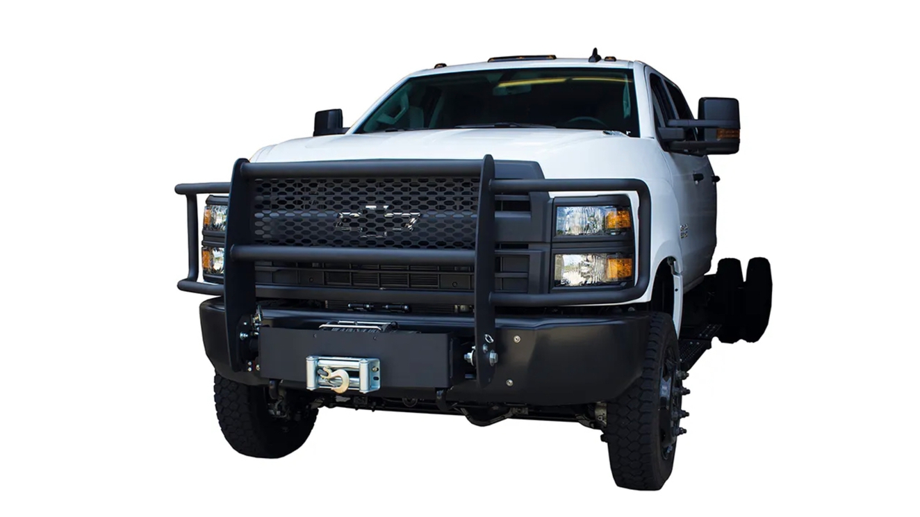Ford F-750 Grille Guards For Commercial Trucks Easily Accommodate Tilt Bodies