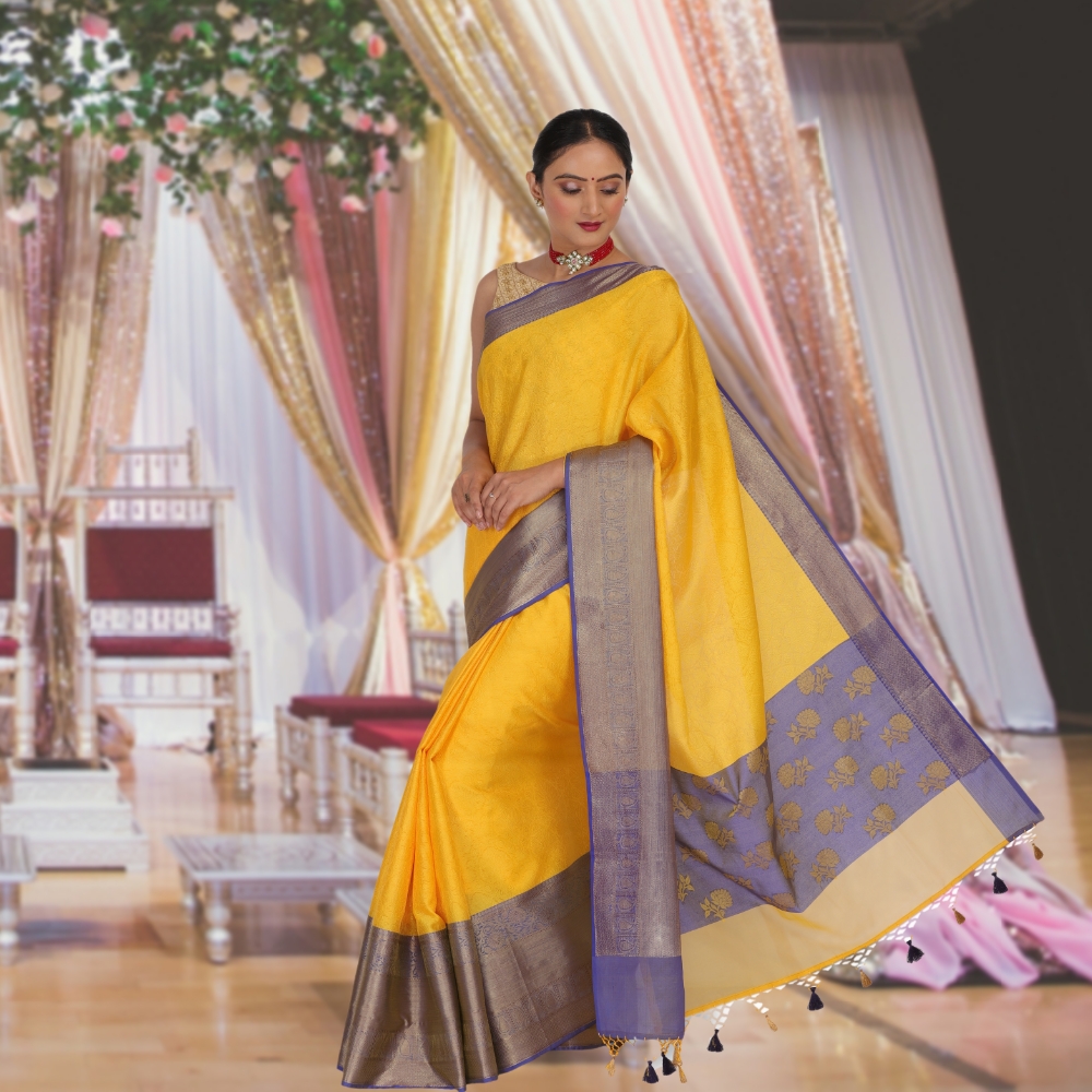 Wear A Banarasi Sari With Sea Green Embroidery At Your Next Indian Wedding