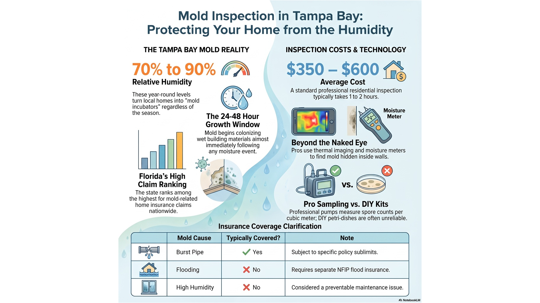 11 Most Common Mold Inspection Questions: Tampa Bay Specialist Answers