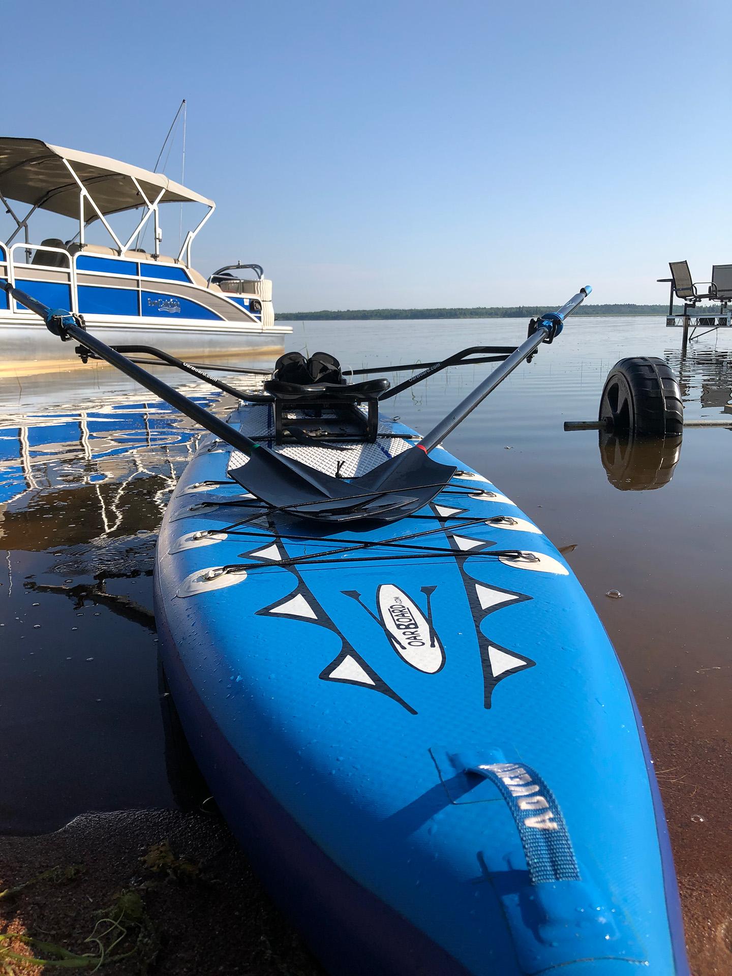 Innovative Inflatable Portable Oar & Paddle Board Hybrid Provides Cross-Training